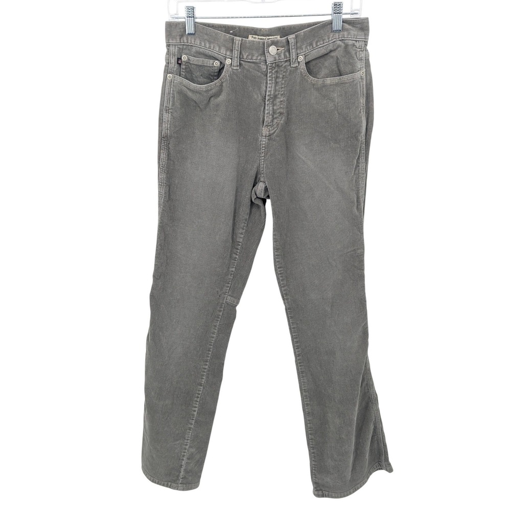 Polo Ralph Lauren Corduroy Pants Womens 6 Gray Bootcut Utility Workwear Casual - Picture 1 of 10